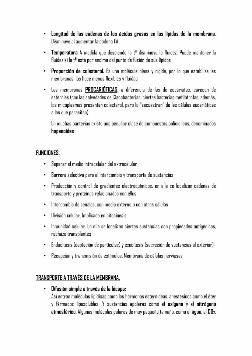 2.3 LA MEMBRANA PLASMÁTICA
Posee la misma estructura en todas las
células
MET aparece como dos bandas oscuras
separadas de una clara con esp