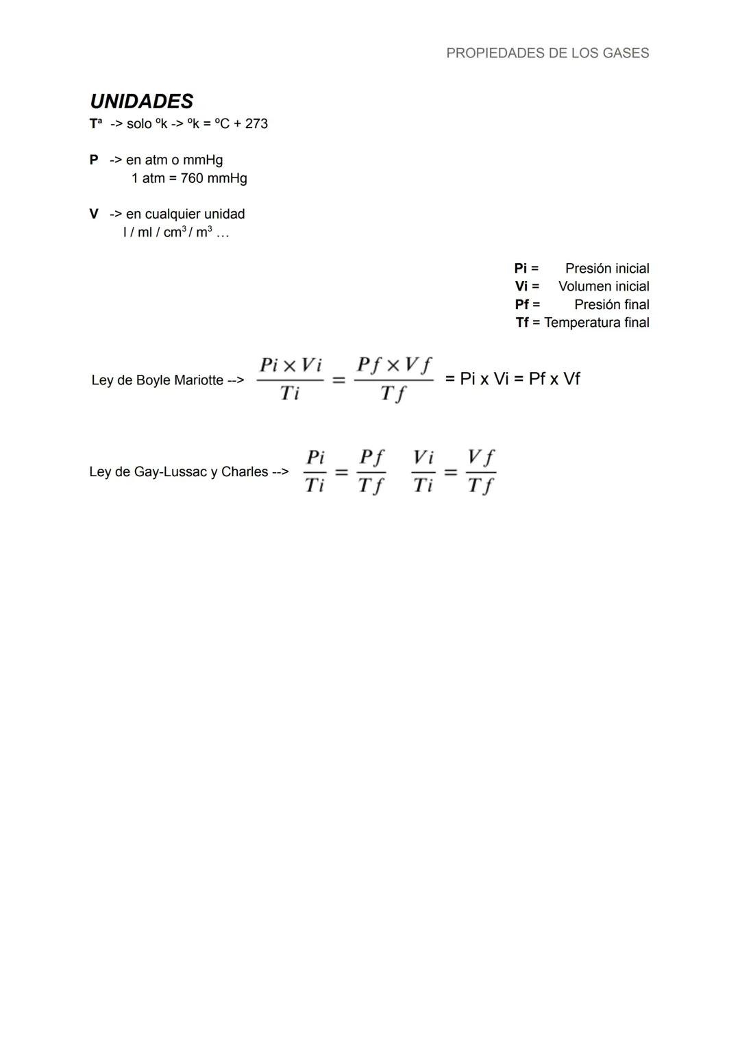 Propiedades de los gases.