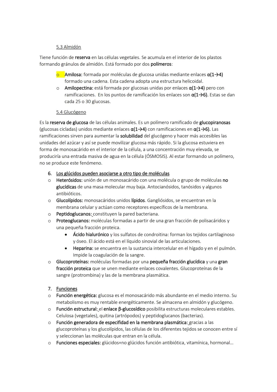 H
TEMA 2. Los glúcidos
1. Los glúcidos
Son biomoléculas formadas principalmente por C, H y O. Son átomos de C unidos a radicales de
hidrógen