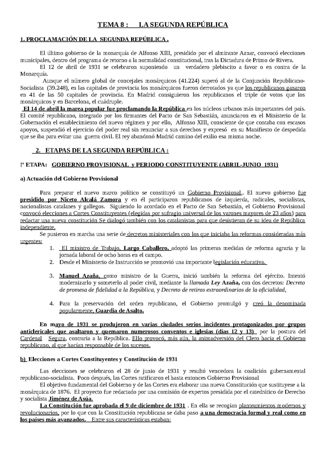 TEMA 8. La segunda República