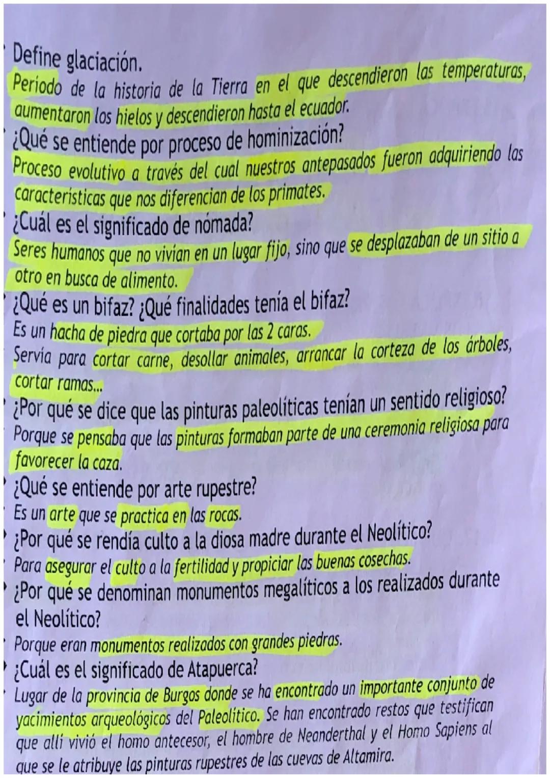 CUESTIONES DEL LIBRO DE TEAT

¿CON QUÉ HECHOS COMIENZA Y FINALIZA LA PREHISTORIA?
omienza con la aparición de nuestros primeros antepasados 