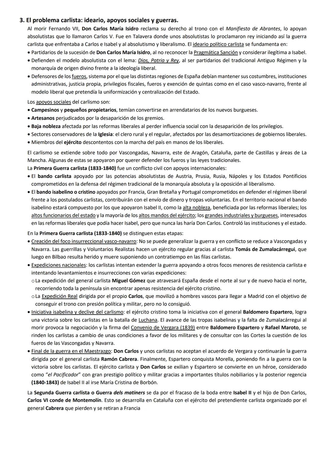 BLOQUE 6. LA CONSTRUCCIÓN DEL ESTADO LIBERAL (1833-1868)
I. Las Regencias y el problema carlista (1833-1843).
1. La regencia de María Cristi