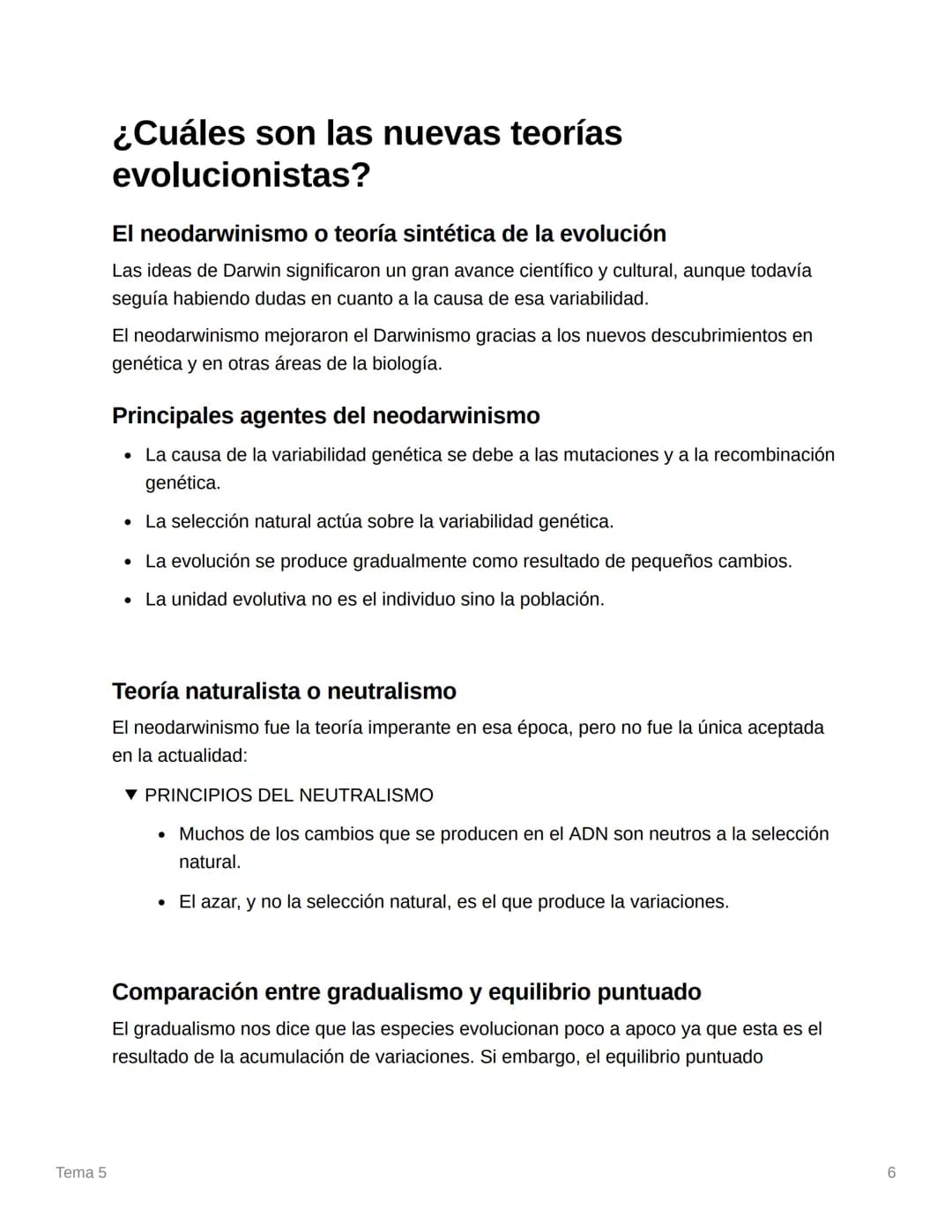 Tema 5
Tema 5
¿Cuáles son las teorías sobre el origen de la
vida?
Teoría de la generación espontánea
Uno de los primeros intentos de dar una