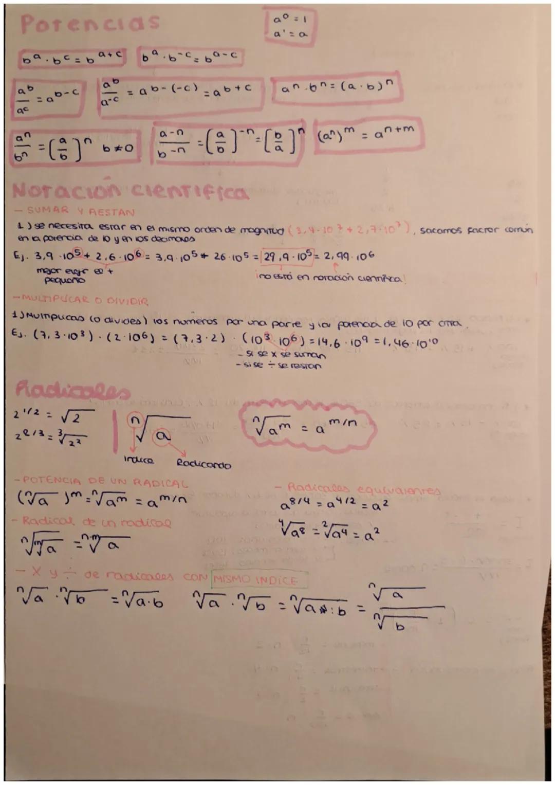 # Porencias

$a^0 = 1$
$a^1 = a$

$b^a \cdot b^c = b^{a+c}$

$b^a \div b^c = b^{a-c}$

$\frac{a^b}{a^c} = a^{b-c}$

$\frac{a^b}{a^{-c}} = a^