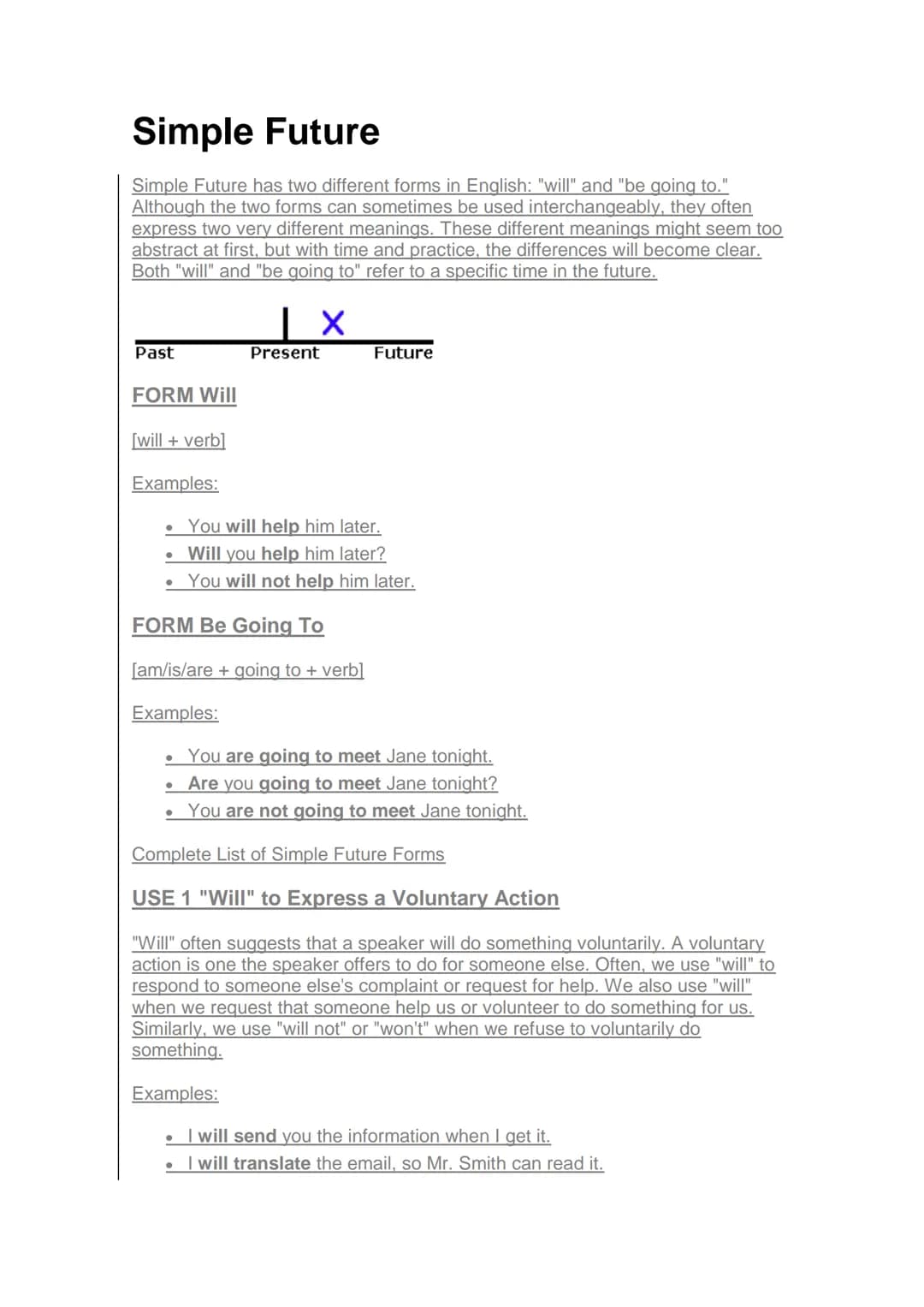 4° E.S.O. UNIT 4.
BE GOING TO vs. FUTURE SIMPLE (WILL)
• Planes futuros
1. To be going to + infinitivo se utiliza para expresar acciones fut