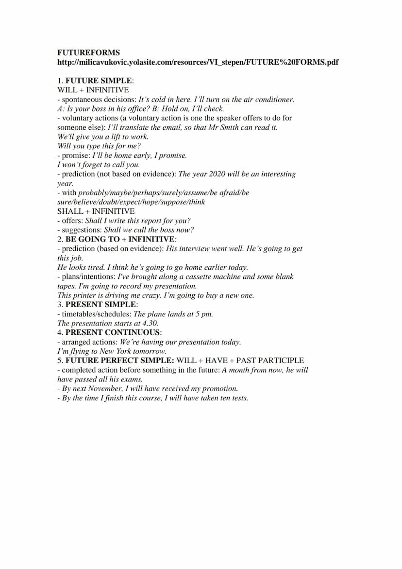 4° E.S.O. UNIT 4.
BE GOING TO vs. FUTURE SIMPLE (WILL)
• Planes futuros
1. To be going to + infinitivo se utiliza para expresar acciones fut