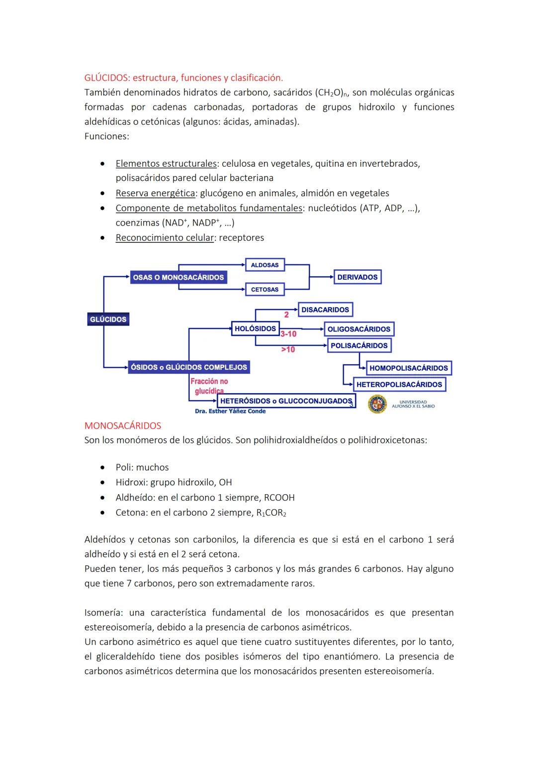 # TEMA 1: GLÚCIDOS. ESTRUCTURA.
MONOSACÁRIDOS, OLIGOSACÁARIDOS Y
POLISACÁRIDOS

GRUPOS FUNCIONALES COMUNES EN BIOQUÍMICA
Las moléculas bioló