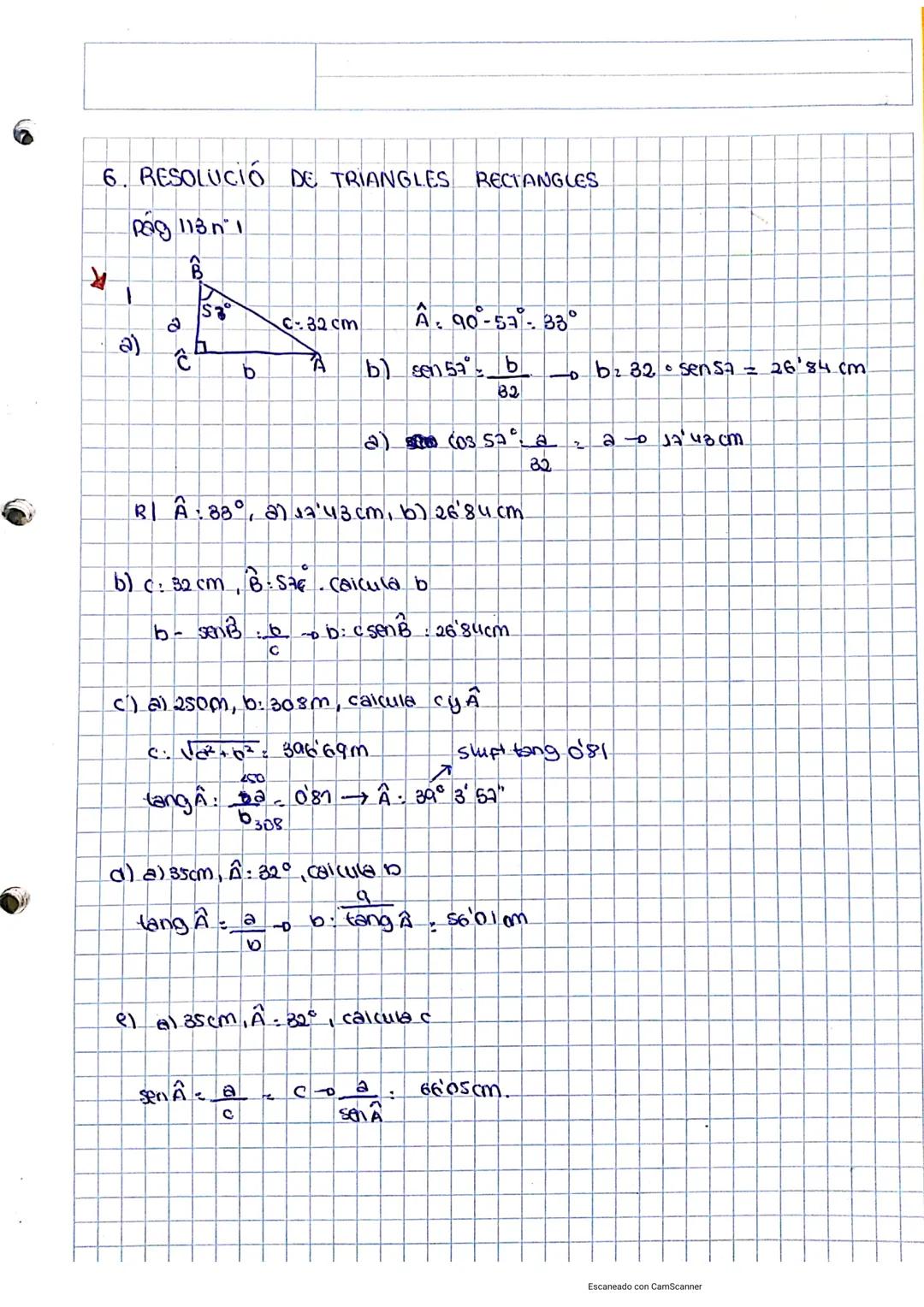 # TRIGONOMETRIA I NOMBRES COMPLEXOS

UNITAT 4: RESOLUCIÓ DE TRIANGLES

$(\text{Sina})^2$: $\sin^2x$
$(\cos x)^2$: $\cos^2x$
$(\text{tanga})^