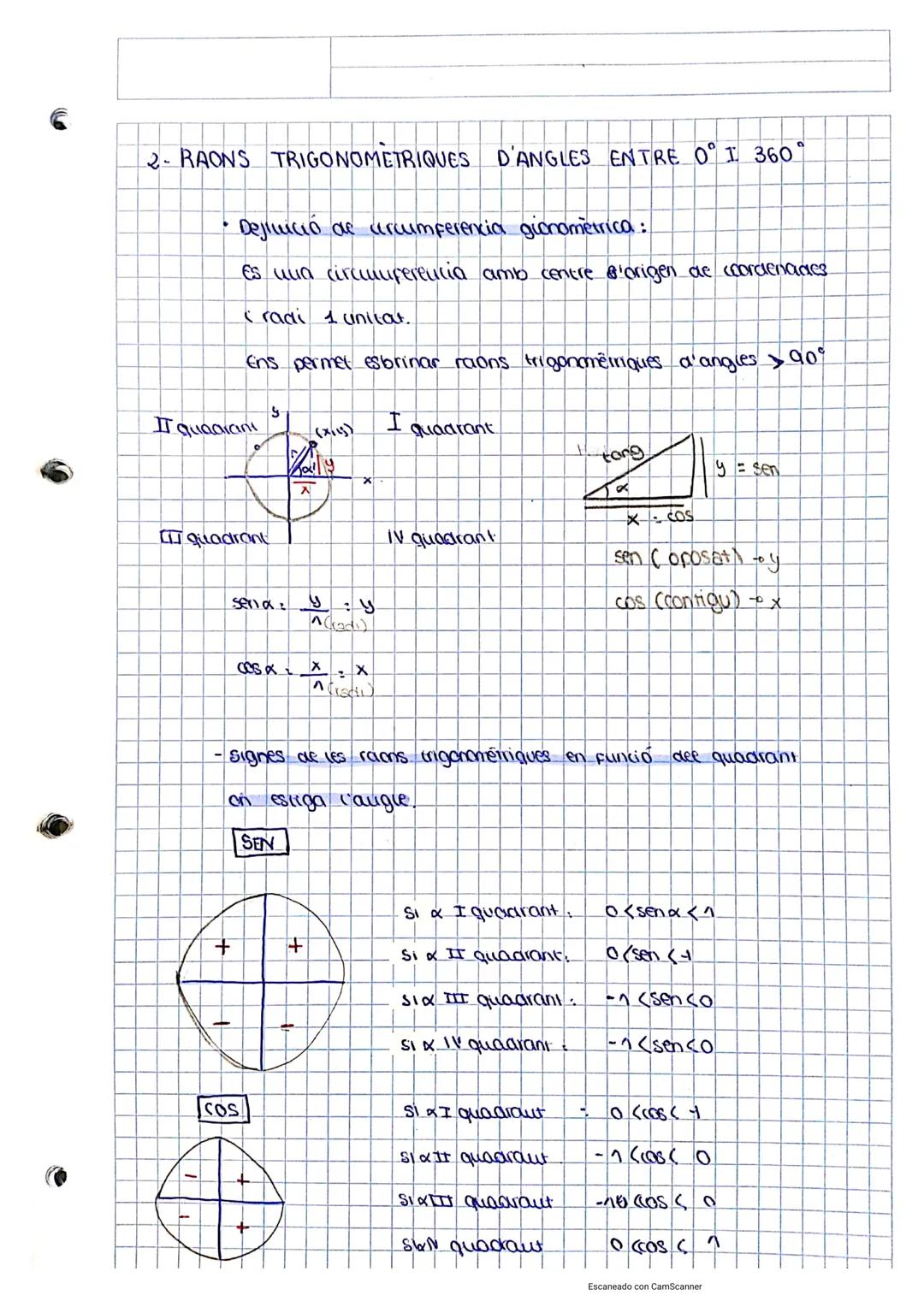 # TRIGONOMETRIA I NOMBRES COMPLEXOS

UNITAT 4: RESOLUCIÓ DE TRIANGLES

$(\text{Sina})^2$: $\sin^2x$
$(\cos x)^2$: $\cos^2x$
$(\text{tanga})^