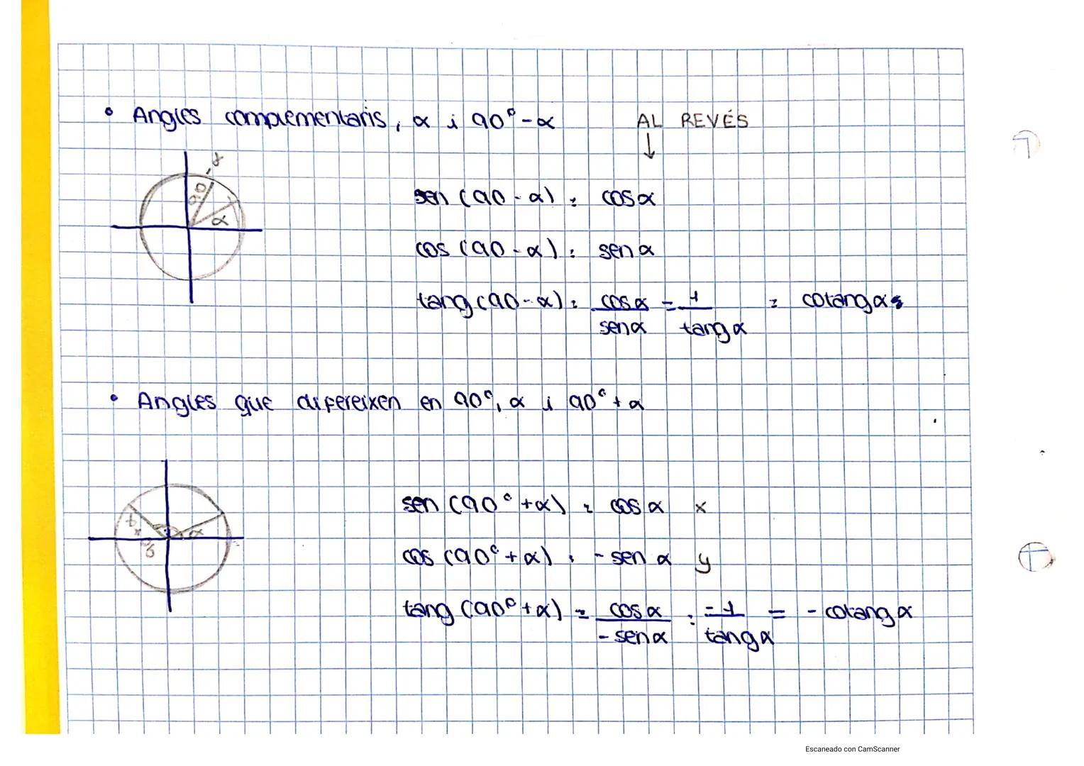 # TRIGONOMETRIA I NOMBRES COMPLEXOS

UNITAT 4: RESOLUCIÓ DE TRIANGLES

$(\text{Sina})^2$: $\sin^2x$
$(\cos x)^2$: $\cos^2x$
$(\text{tanga})^