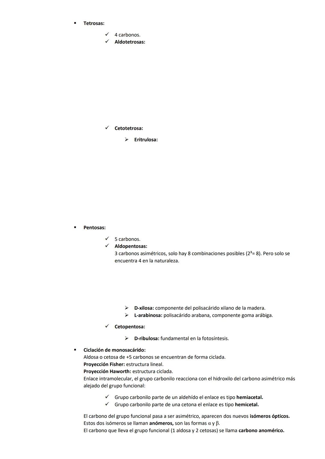 # TEMA 2: GLÚCIDOS

## CARACTERÍSTICAS GENERALES

- Moléculas orgánicas formadas por C, H y O. Fórmula: CnH2nOn.
- Polialcoholes con grupo f