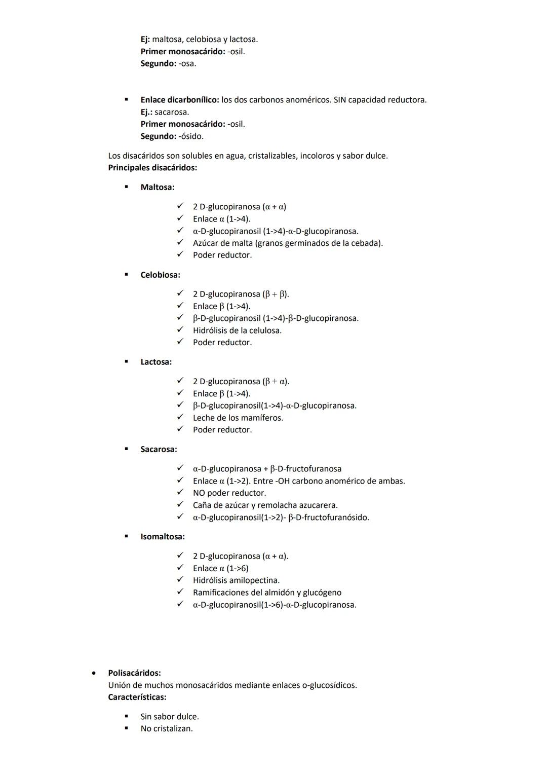 # TEMA 2: GLÚCIDOS

## CARACTERÍSTICAS GENERALES

- Moléculas orgánicas formadas por C, H y O. Fórmula: CnH2nOn.
- Polialcoholes con grupo f