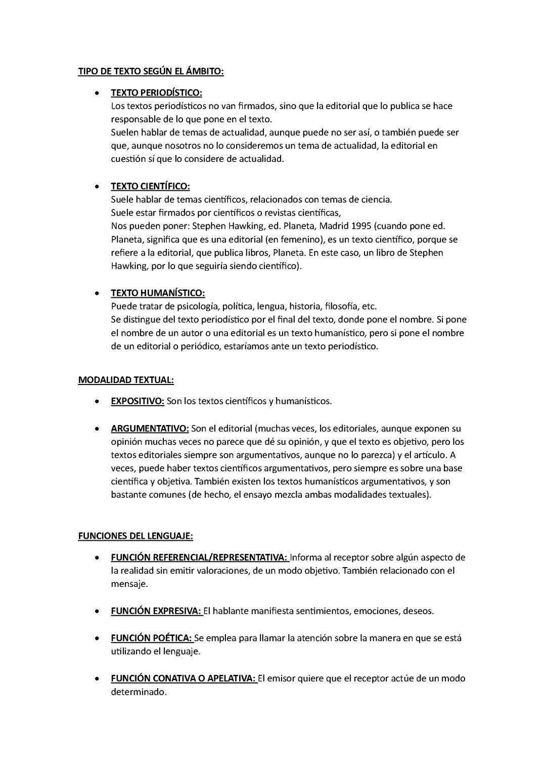 Tipos de textos y su clasificación