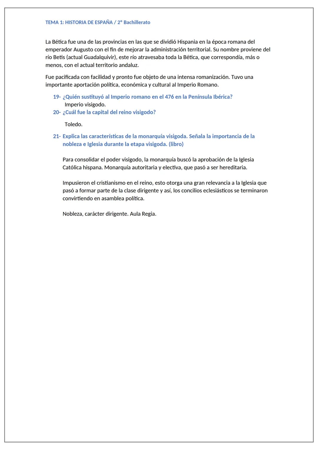 TEMA 1: HISTORIA DE ESPAÑA / 2º Bachillerato
1- Define Prehistoria: La Prehistoria es la primera etapa de la humanidad. Comenzó hace
unos 5.