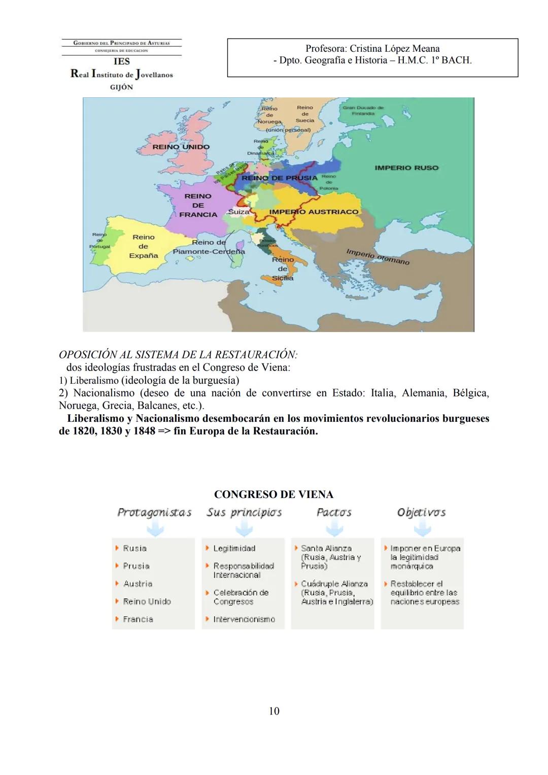 GOBIERNO DEL PRINCIPADO DE ASTURIAS
CONSEJERIA DE EDUCACION
IES
Real Instituto de Jovellanos
GIJÓN
Profesora: Cristina López Meana
- Dpto. G
