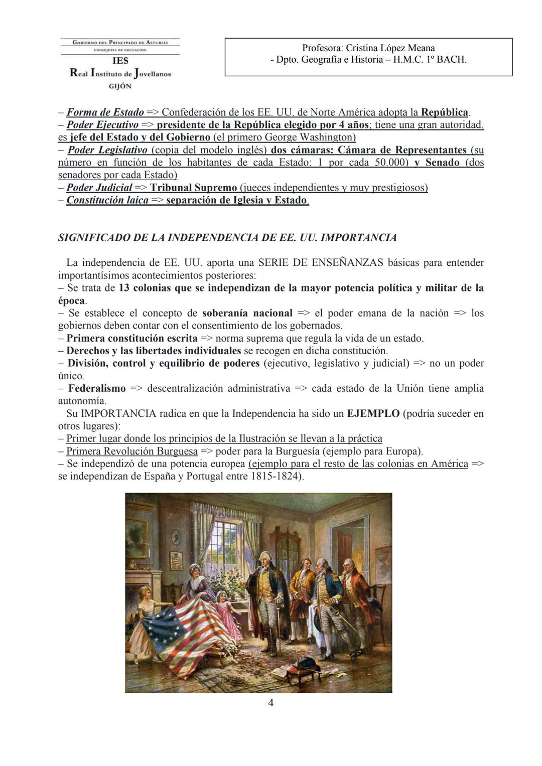 GOBIERNO DEL PRINCIPADO DE ASTURIAS
CONSEJERIA DE EDUCACION
IES
Real Instituto de Jovellanos
GIJÓN
Profesora: Cristina López Meana
- Dpto. G
