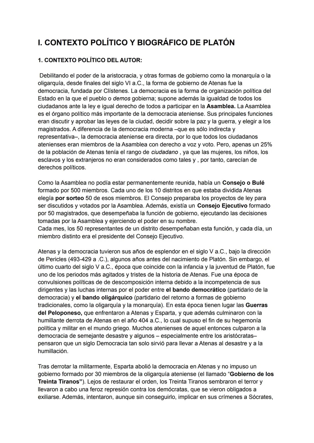 
<h2 id="contextopolticodelautor">Contexto Político del Autor</h2>
<p>La democracia fue la forma de gobierno en Atenas desde finales del sig