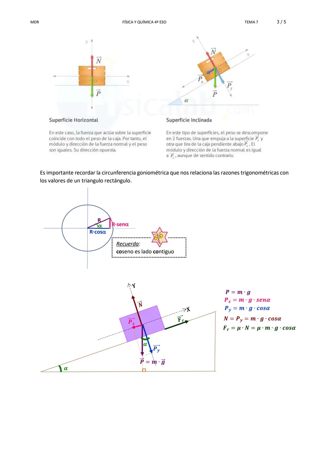 
<p>Una fuerza es una magnitud vectorial (F) ya que su efecto no depende solo de su valor, sino también de la dirección y el sentido en vect