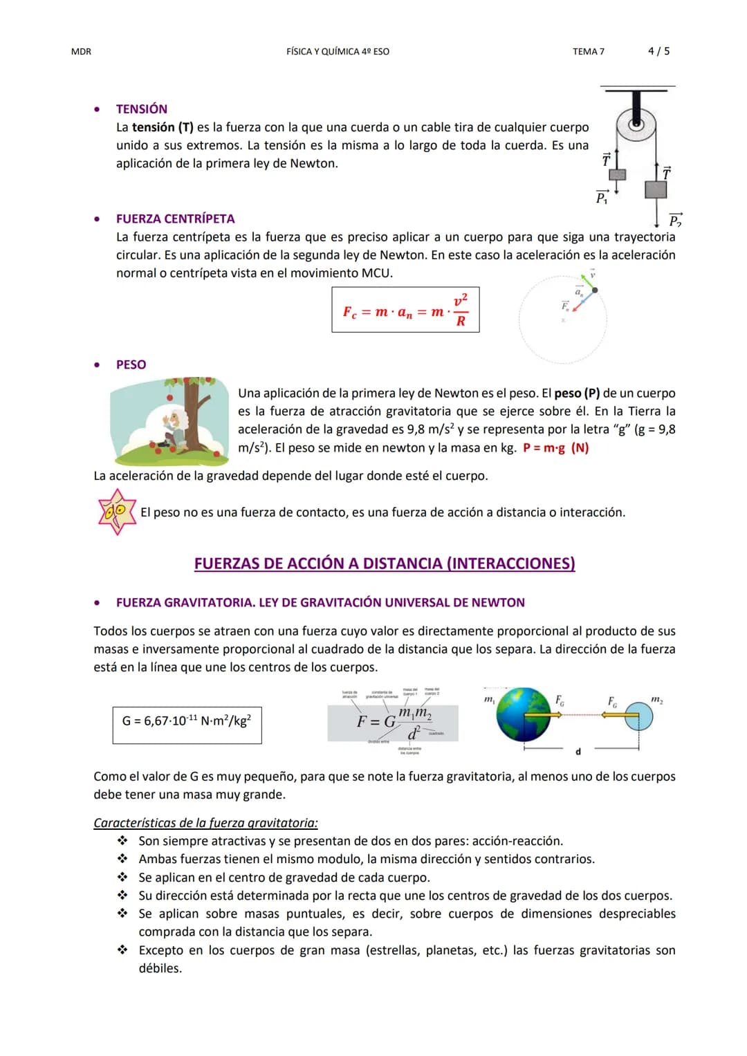 
<p>Una fuerza es una magnitud vectorial (F) ya que su efecto no depende solo de su valor, sino también de la dirección y el sentido en vect