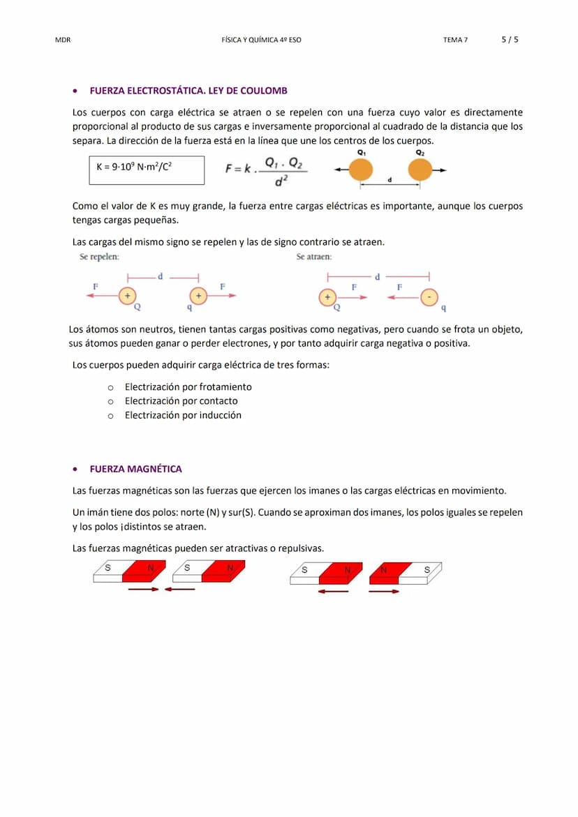 
<p>Una fuerza es una magnitud vectorial (F) ya que su efecto no depende solo de su valor, sino también de la dirección y el sentido en vect