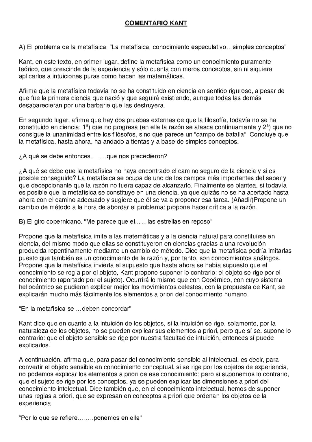 Resumen Kant