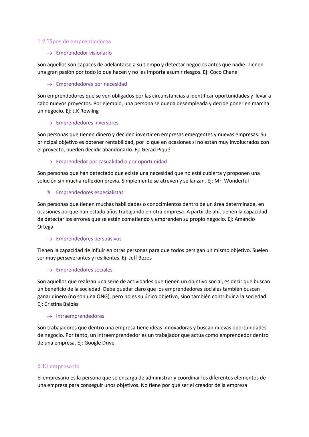 Tema 1: el emprendedor y la innovacion
1.El emprendedor
Un emprendedor es una persona que tiene la capacidad de identificar una oportunidad 