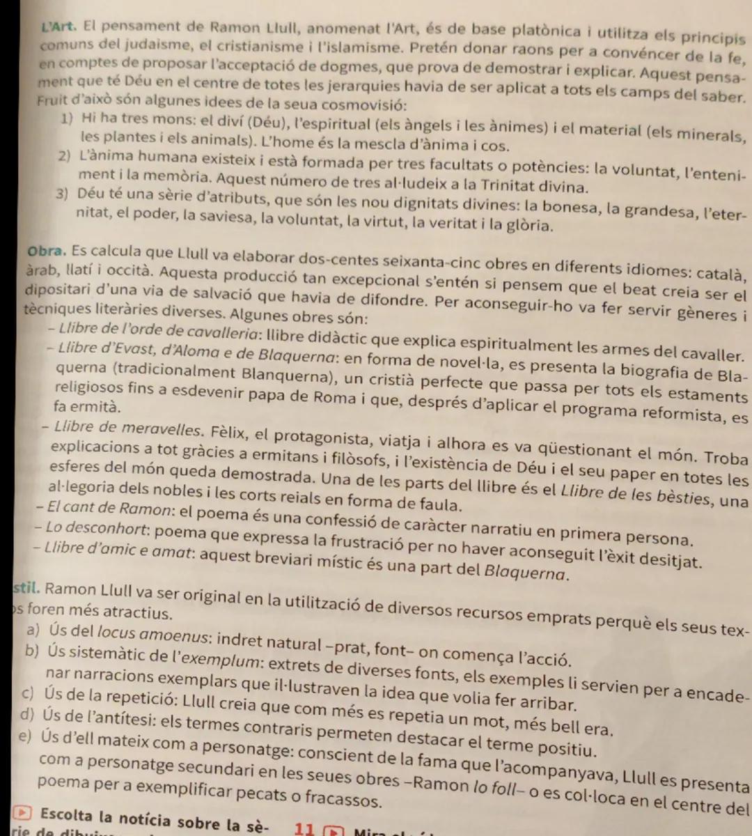 # Temps era temps

# Ramon Llull

Rellevància. La figura de Ramon Llull és única a l'Europa del segle xii. Amb ell
naix la prosa en llengua 