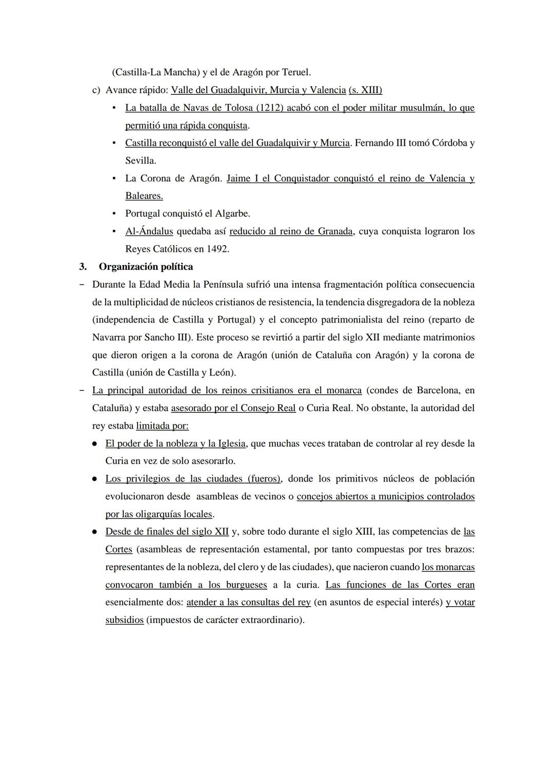 NUEVO 2.3. Los reinos cristianos: evolución de la conquista de la Península y organización
política.

1. Origen de los reinos cristianos

- 
