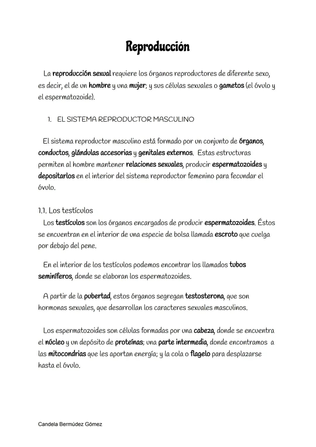 La reprodcción 