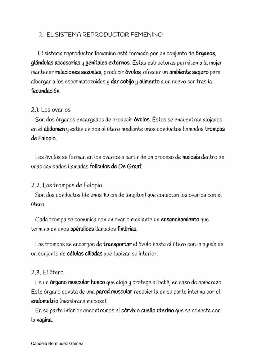 Reproducción
La reproducción sexual requiere los órganos reproductores de diferente sexo,
es decir, el de un hombre y una mujer; y sus célul