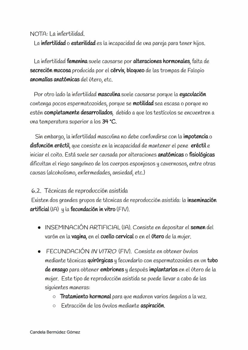 Reproducción
La reproducción sexual requiere los órganos reproductores de diferente sexo,
es decir, el de un hombre y una mujer; y sus célul