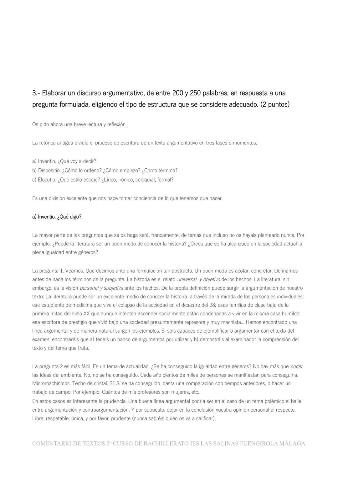 GUIÓN BÁSICO EXAMEN PEVAU PREGUNTAS 1, 2 y 3 Icl y comentario de textos
ANTES DE RESPONDER A LAS PREGUNTAS DEL EXAMEN
Lectura atenta y rigur