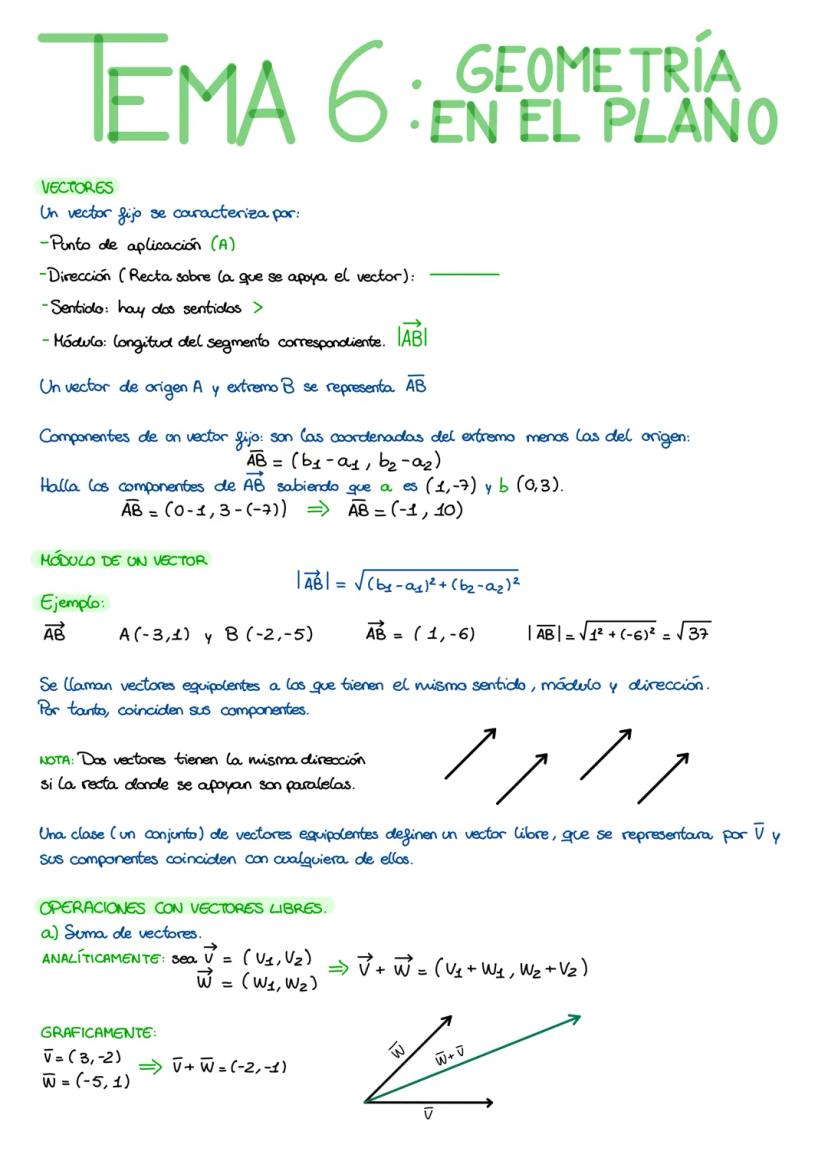 
<h2 id="vectores">Vectores</h2>
<p>Un vector fijo se caracteriza por:</p>
<ul>
<li>Punto de aplicación (A)</li>
<li>Dirección (Recta sobre 