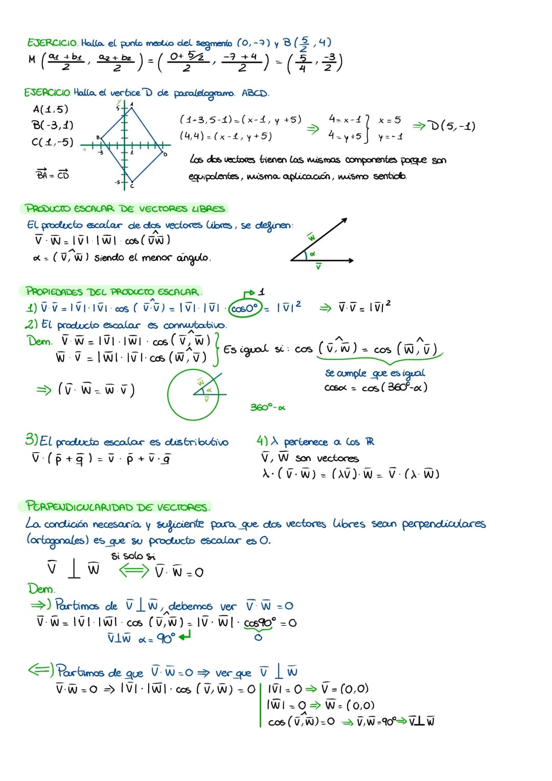 
<h2 id="vectores">Vectores</h2>
<p>Un vector fijo se caracteriza por:</p>
<ul>
<li>Punto de aplicación (A)</li>
<li>Dirección (Recta sobre 