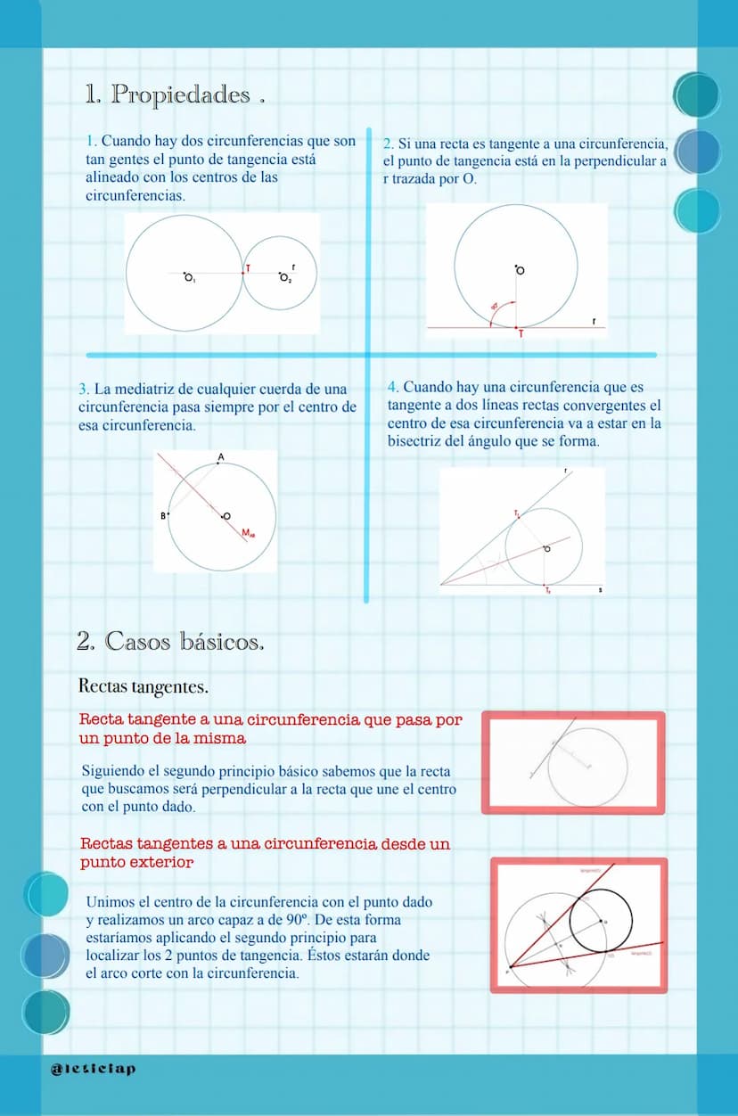 Dibujo Técnico
Tema 3: tangencias
2º Bachillerato
Yanira
MM
Vega 1. Propiedades.
1. Cuando hay dos circunferencias que son
tan gentes el pun
