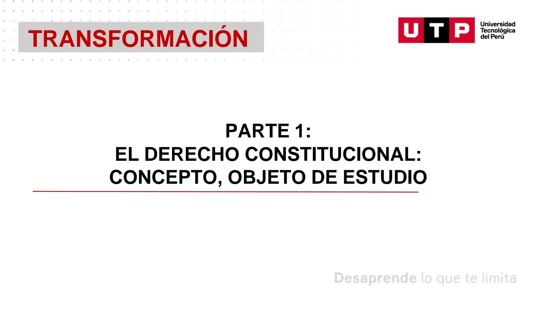## DERECHO CONSTITUCIONAL

MAG. José Tataje Espino

SESIÓN 1:

EL DERECHO CONSTITUCIONAL: CONCEPTO, OBJETO DE ESTUDIO, FINALIDAD
E IMPORTANC