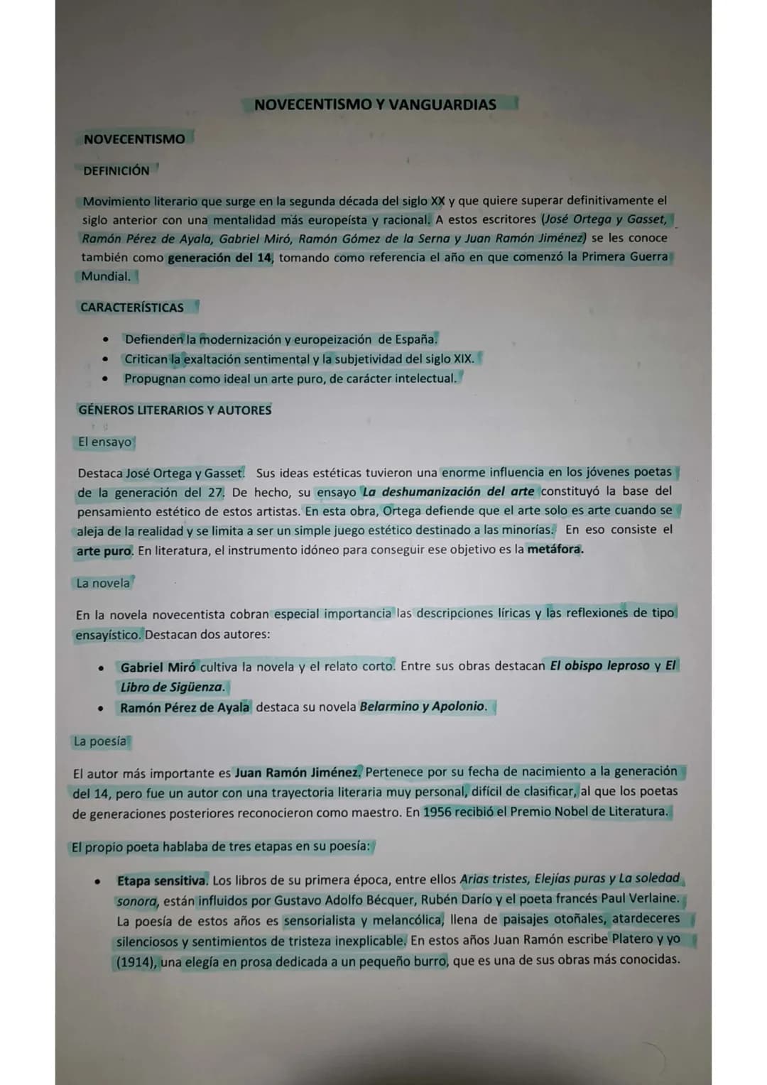 
<p>El Novecentismo es un movimiento literario que surge en la segunda década del siglo XX, con la intención de superar definitivamente el s