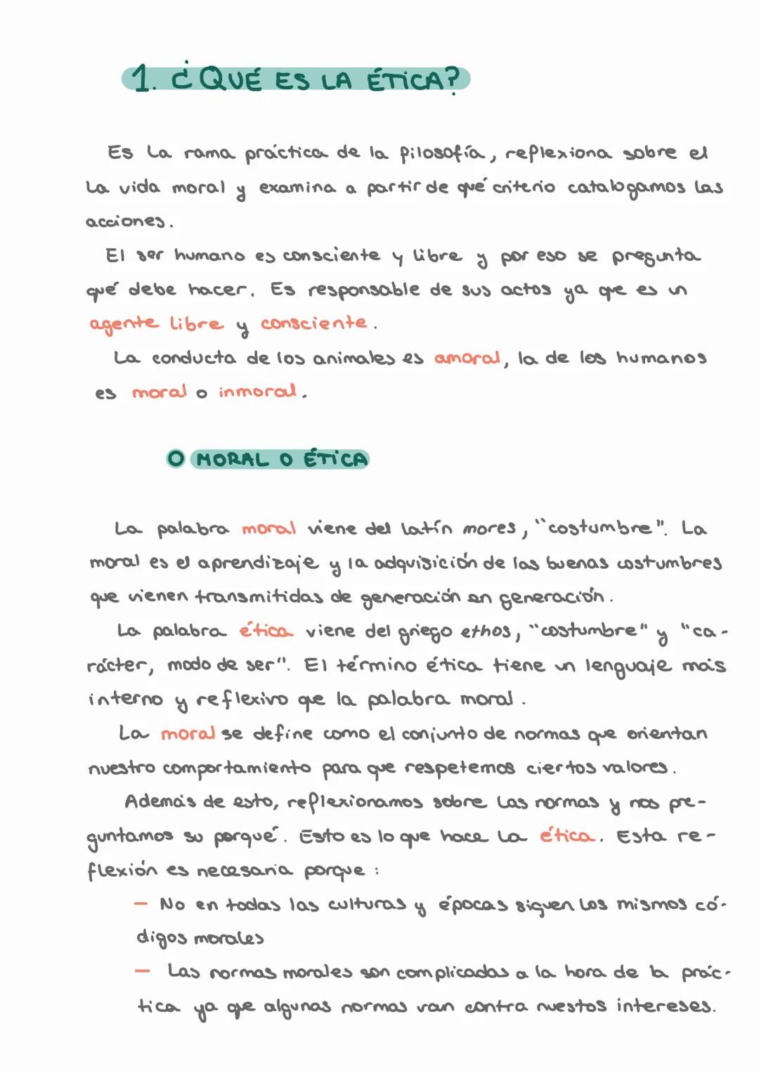# 1. ¿QUÉ ES LA ÉTICA?

Es La rama práctica de la pilosofía, replexiona sobre el
La vida moral y examina a partir de qué criterio catalogamo