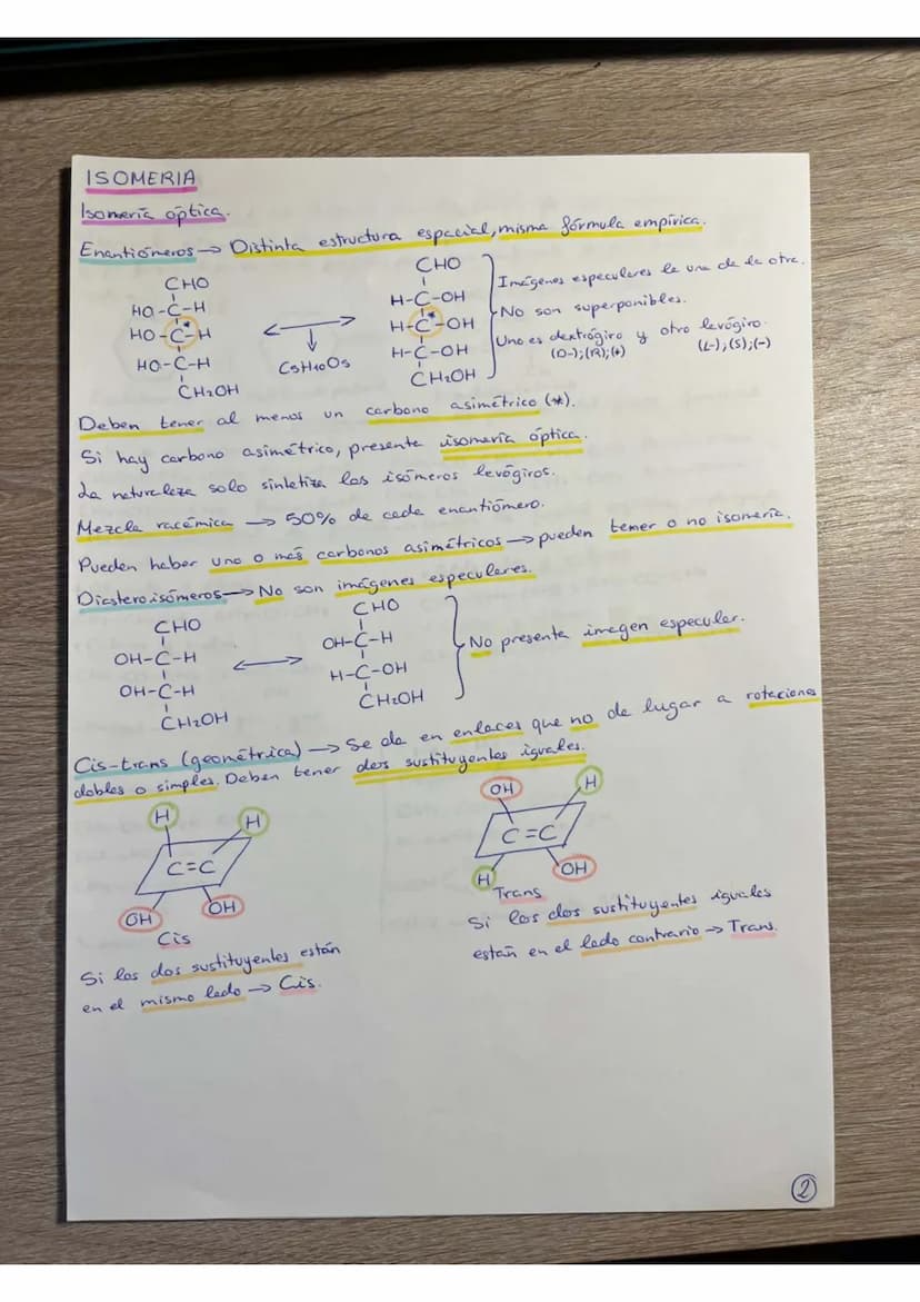 ISOMERIA
Los isómeros
pero distinta
son compuestos con igual formule moleculer.
formula estructural. Tienen diferentes propiedades físicas y