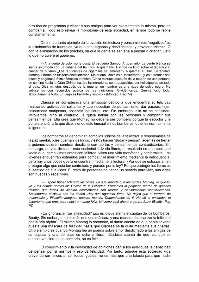 SÍNTESIS FAHRENHEIT 451
INTRODUCCIÓN
¿Imaginas un mundo en el cual esté prohibido leer? Tal vez a una persona ajena
a los libros crea que no