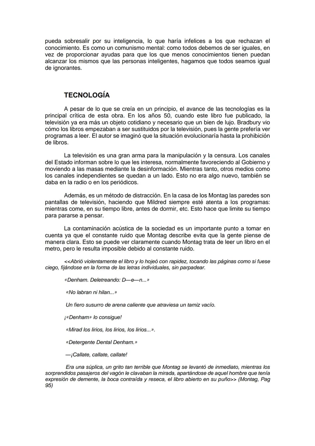 SÍNTESIS FAHRENHEIT 451
INTRODUCCIÓN
¿Imaginas un mundo en el cual esté prohibido leer? Tal vez a una persona ajena
a los libros crea que no