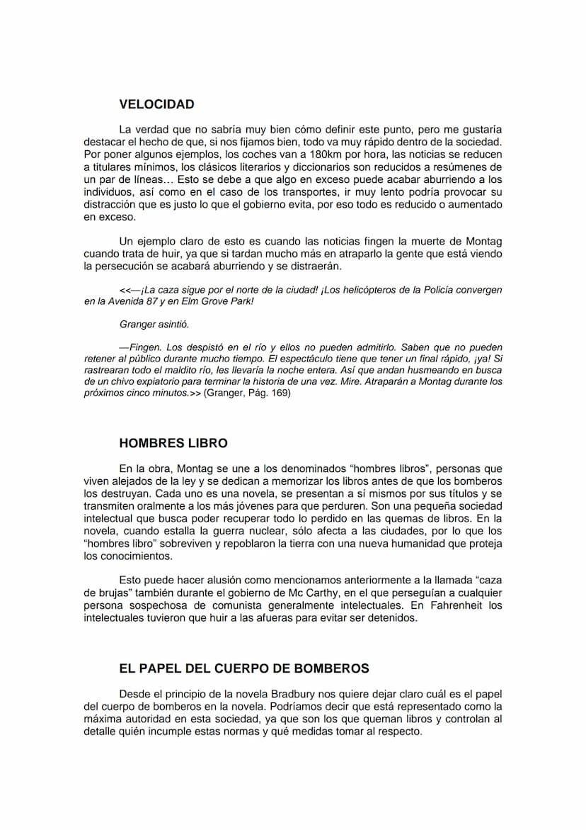 SÍNTESIS FAHRENHEIT 451
INTRODUCCIÓN
¿Imaginas un mundo en el cual esté prohibido leer? Tal vez a una persona ajena
a los libros crea que no