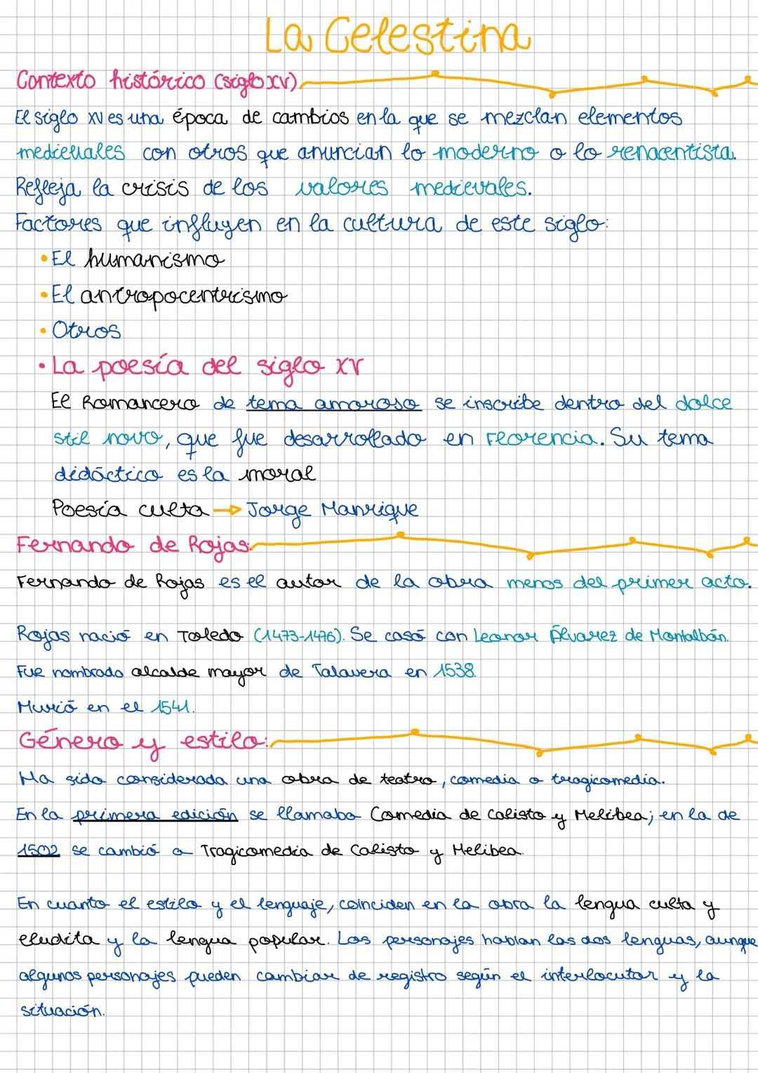# La Celestina

Contexto histórico (sigloxv)

El siglo xu es una época de cambios en la que se mezclan elementos
mediellales con otros que a