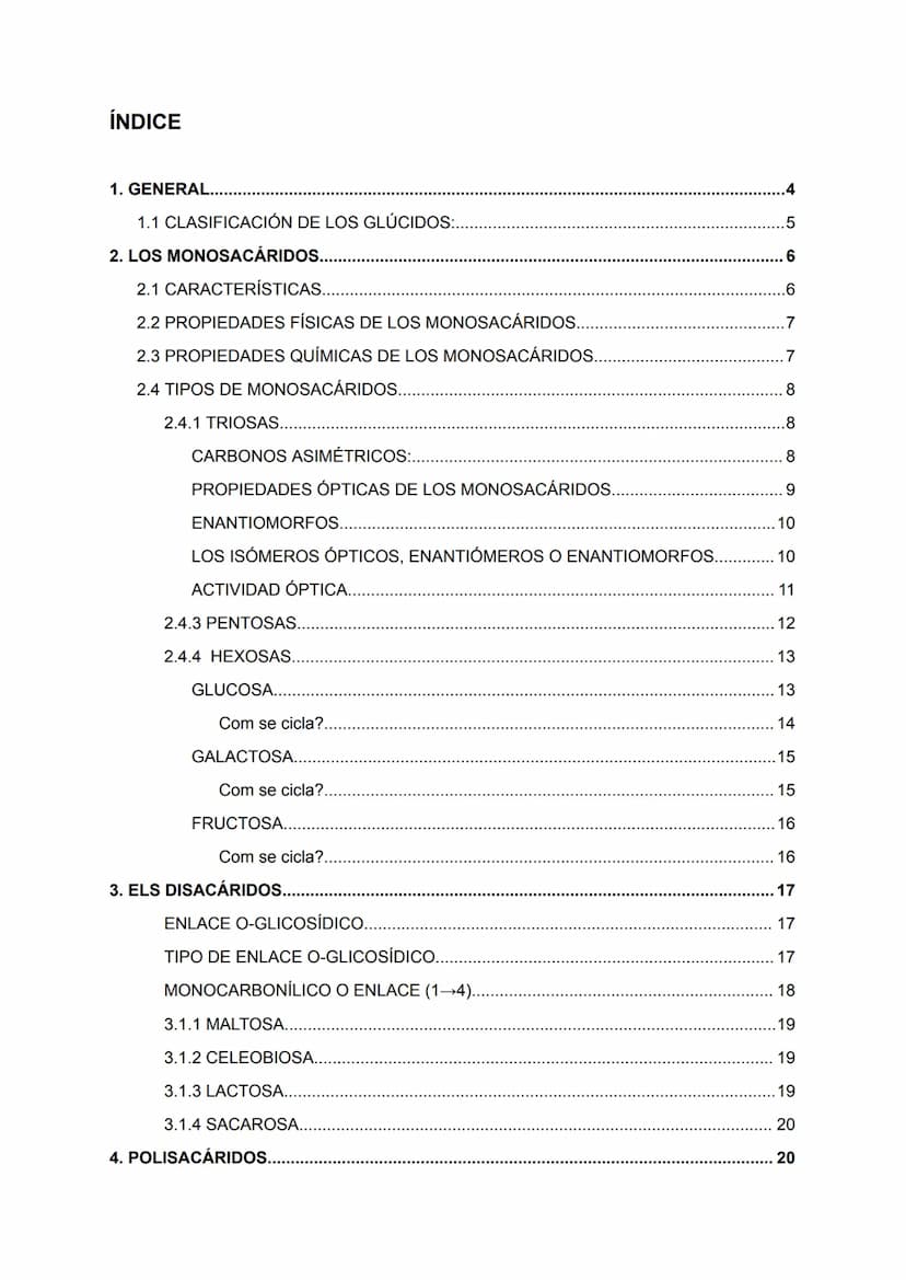 RESUMEN TEMA 2 BIOLOGÍA: LOS GLÚCIDOS
160
Apuntes de: 1.° de Bachillerato científico
Asignatura: Biología (bioquímica)
Curso: 2022/2023 ÍNDI