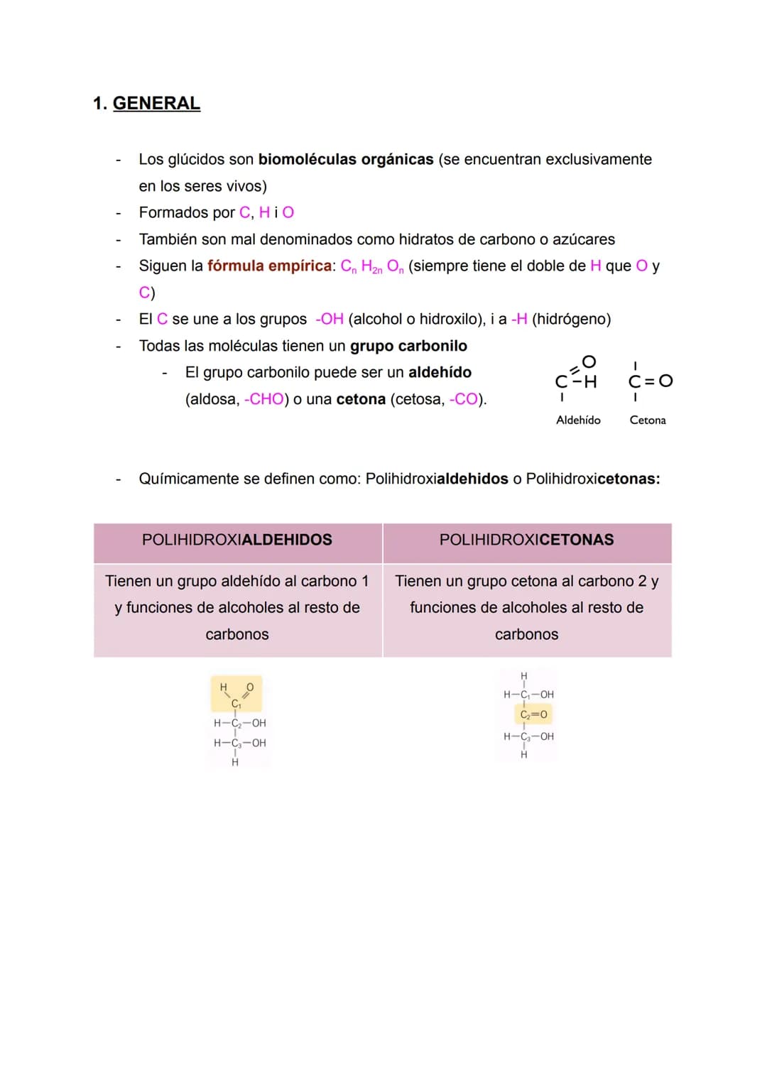 RESUMEN TEMA 2 BIOLOGÍA: LOS GLÚCIDOS
160
Apuntes de: 1.° de Bachillerato científico
Asignatura: Biología (bioquímica)
Curso: 2022/2023 ÍNDI