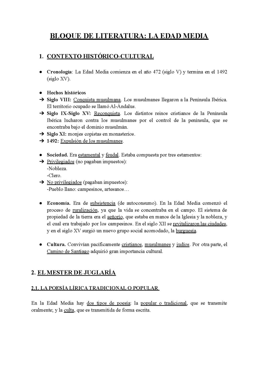 Resumen de la Literatura de la Edad Media: Características, Autores y Cantares de Gesta