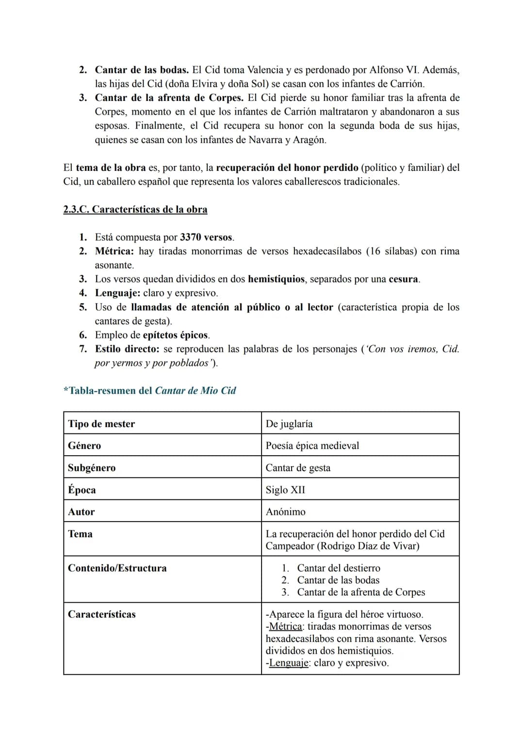 BLOQUE DE LITERATURA: LA EDAD MEDIA
1. CONTEXTO HISTÓRICO-CULTURAL
• Cronología: La Edad Media comienza en el año 472 (siglo V) y termina en