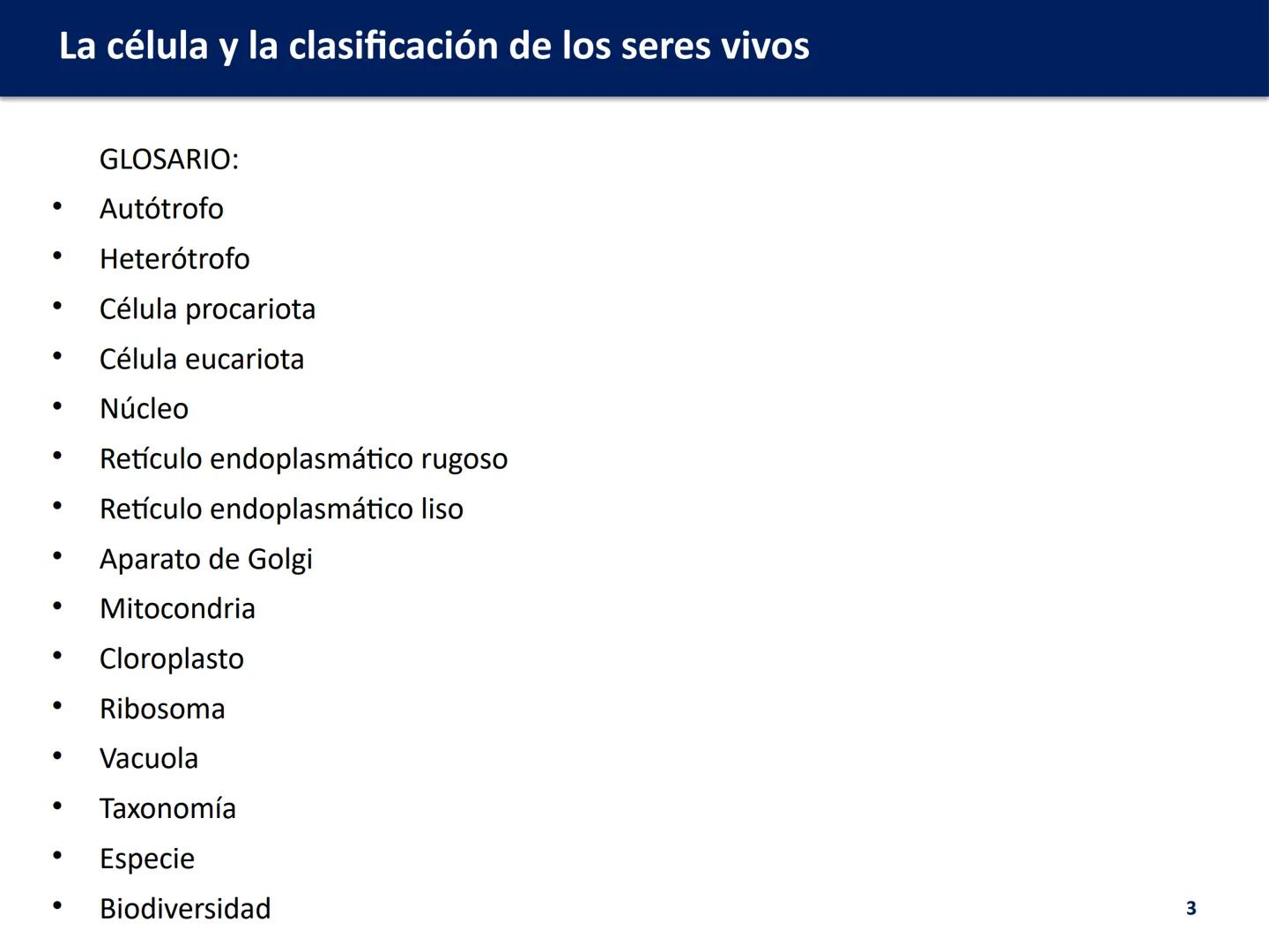 U.D. 1: LA CÉLULA Y LA
CLASIFICACIÓN DE LOS
SERES VIVOS
Biología y Geología --- OCR Start ---
La célula y la clasificación de los seres vivo