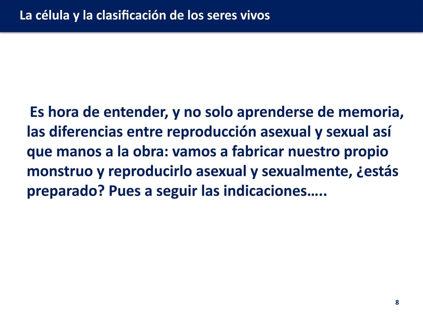 U.D. 1: LA CÉLULA Y LA
CLASIFICACIÓN DE LOS
SERES VIVOS
Biología y Geología --- OCR Start ---
La célula y la clasificación de los seres vivo