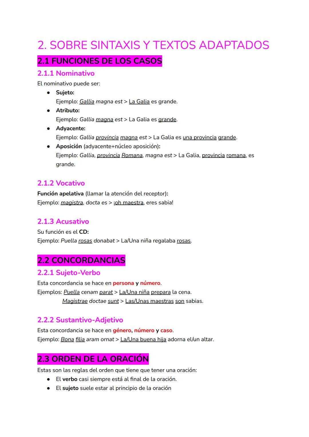 TEMA 1
1. DE LINGUA LATINA
1.1 1ª DECLINACIÓN (TEMAS EN -A)
CASO
SINGULAR PLURAL FUNCIÓN
NOMINATIVO -ă
VOCATIVO
ACUSATIVO
GENITIVO
DATIVO
AB